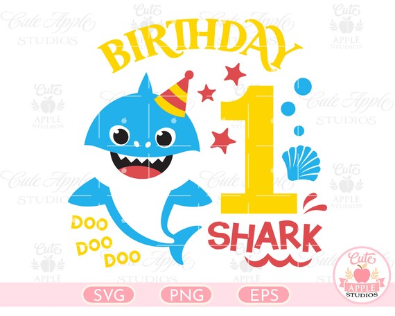 Download 1st Birthday Shark Svg Shark Doo Doo Svg Shark Birthday Svg Etsy
