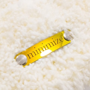 Personalized Faux Leather Tags with Double Rivets: Custom Horizontal Labels for Handmade Products (2.16 x 0.47 inch)