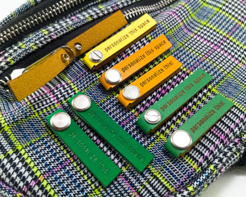 Personalized Zipper Tags for Large Zipper Pulls Set of 5 Etsy