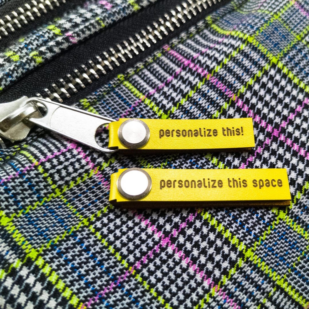 Personalized Zipper Tags for Large Zipper Pulls - Set of 5 - Custom ...