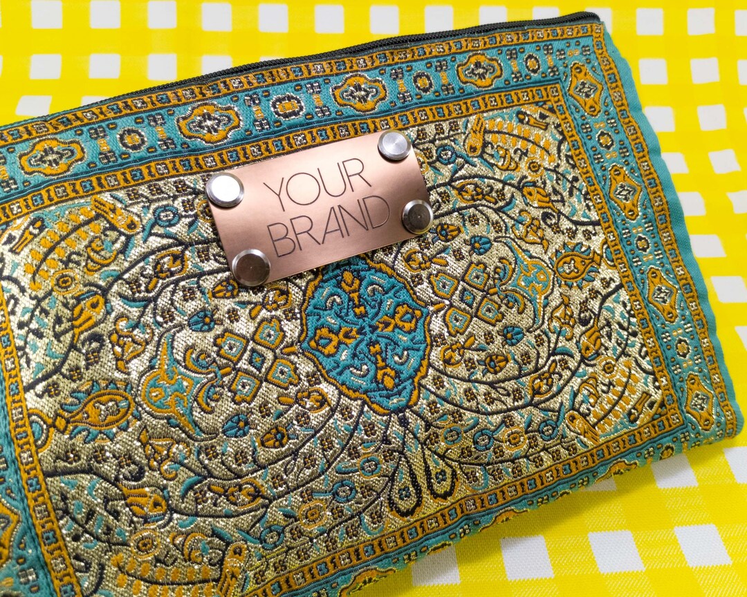 Custom Rectangular Branding Labels for Bags, Personalized Leather