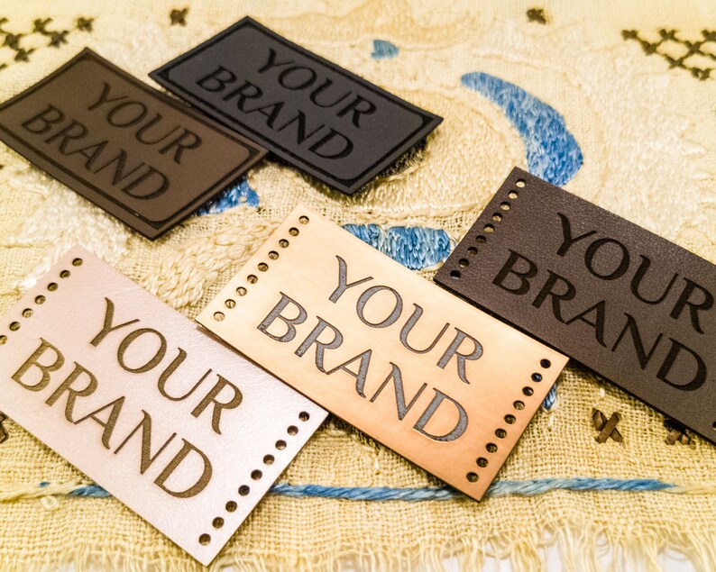 Set of 20 Custom Branding Tags For Bags Personalized Leather Etsy