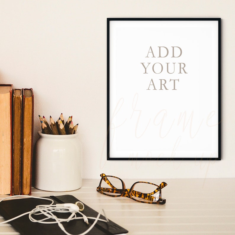 Black frame mockup Modern Minimal Boho Frame Mock Up