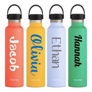 Purple hydro flask with stickers sales