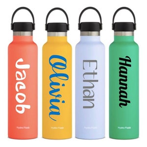 Name Sticker for Hydro Flask / Vinyl Hydro Flask Sticker / Name Decal for Hydro Flask / Name Label / Waterproof Decal / First Name Vinyl image 1