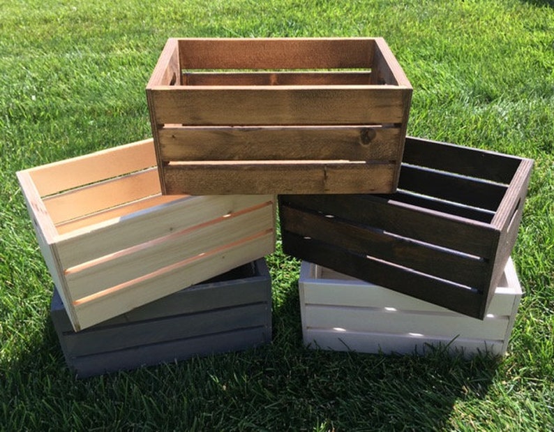 Rustic farmhouse wooden crates / DIY wood crates / Rustic Etsy