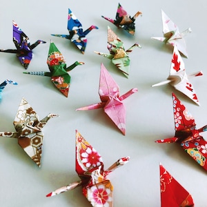 Origami Crane Wedding Favours, Paper Crane Decorations, Japanese Paper Gift