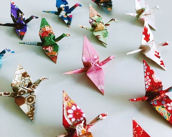 Origami Crane Wedding Favours, Paper Crane Decorations, Japanese Paper Gift