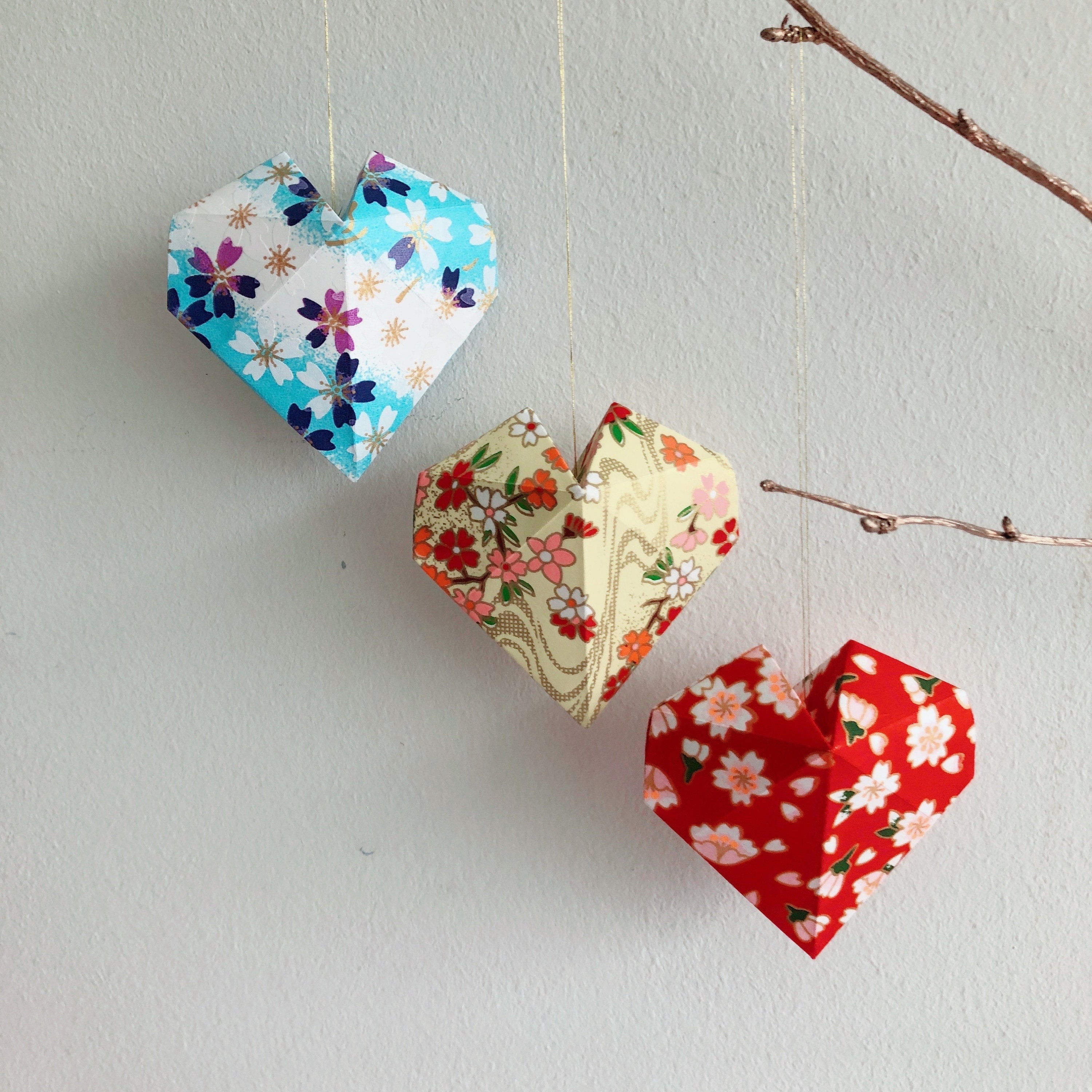 Custom DIY Card Origami Kit With Colorful Paper Hearts, Do It