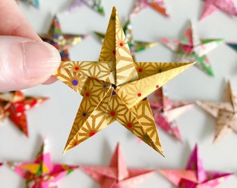 Origami Stars Set of 10, 20 and 30 for Party Decor, Christmas Tree Decor, Nursery Decor, Eco Friendly Christmas Decor and Gift