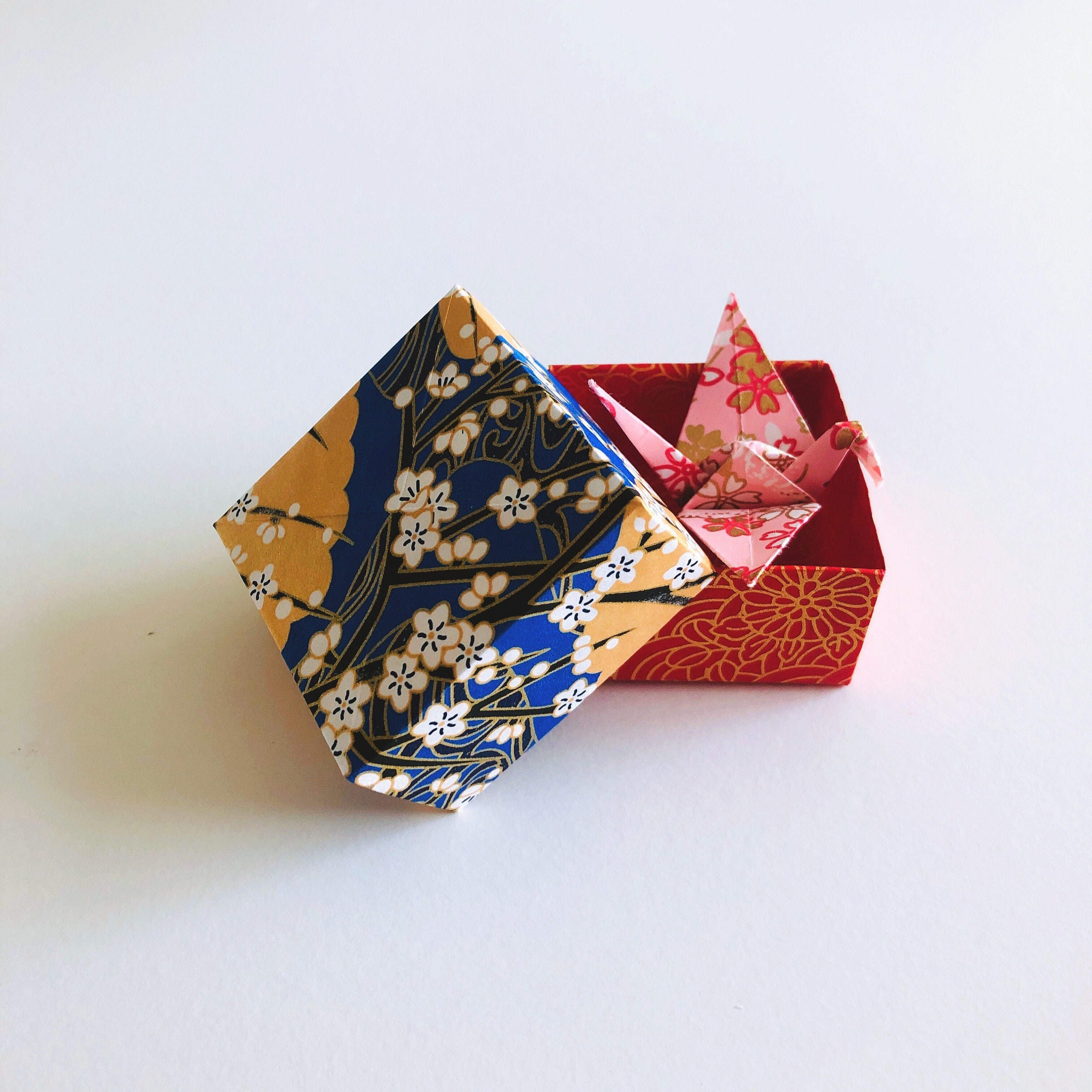 Origami Crane in Origami Gift Box for Paper Anniversary Gift Etsy UK