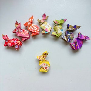 Grande set di coniglietti di carta da 5, 10, 15 e 20 coniglietti pasquali origami, coniglietti pasquali origami, decorazioni pasquali, regali di Pasqua, decorazioni coniglietti di carta