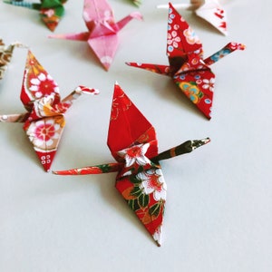 Origami Crane Wedding Favours, Paper Crane Decorations, Japanese Paper Gift image 4