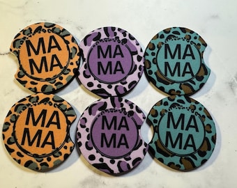 Car Coasters, Cute Car Coasters, Set of 2 Car Coasters, mom Car Coasters,Car Accessories