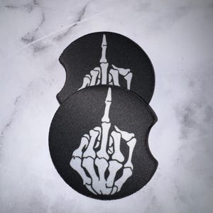 Car Coasters, Middle finger, Cute Car Accessories, Car Gift, Birthday Gift , Cup Holder Coasters, car decor
