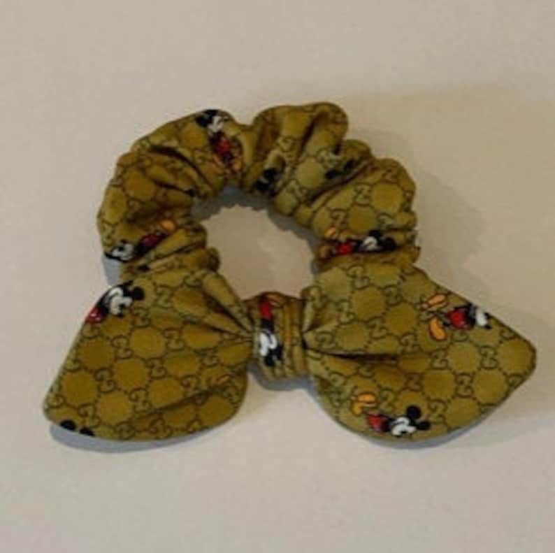 Designer Scrunchies Luxe Scrunchies GG Scrunchies Designer Hair Ties Authentic Materials Used Bunny Ear Bow
