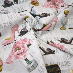 Alta Moda High Fashion Printed Quilters Cotton Fabric Pink by Yard 45x36 inches DIY Sewing Craft Home Fashion image 3