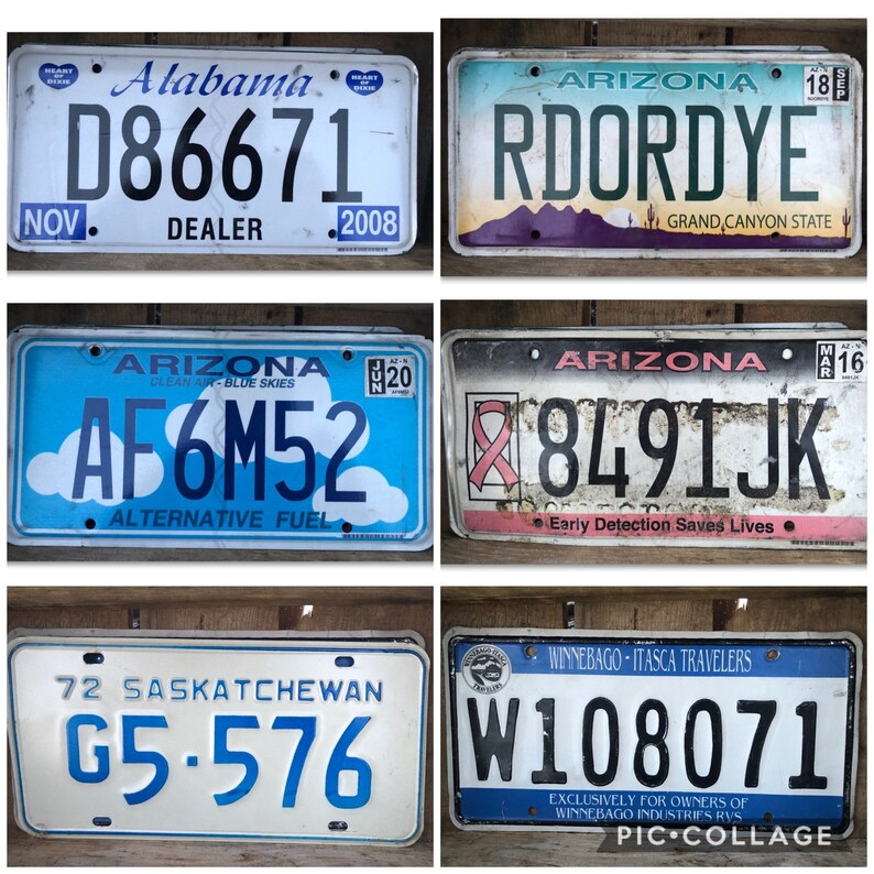 Vintage License Plates Rustic Décor Vintage Collectable Etsy
