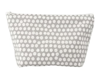 Polka Dot Cosmetic Bag/Make Up bag/Zipped Pouch/Large Pencil Case/Accessory Bag/Gadget Bag