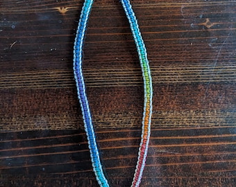 Custom handmade hemp necklace. Glass hand blown mushroom teardrop pendant on square rainbow/natural  hemp. Magic mushroom hippie Gift