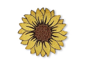 Patch de broderie tournesol