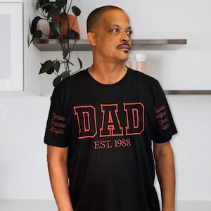 Dad Shirt, Custom Dad T Shirt, Personalized Father’s shirt, Father’s Day Gift, Embroidered Dad shirt, Birthday Gift