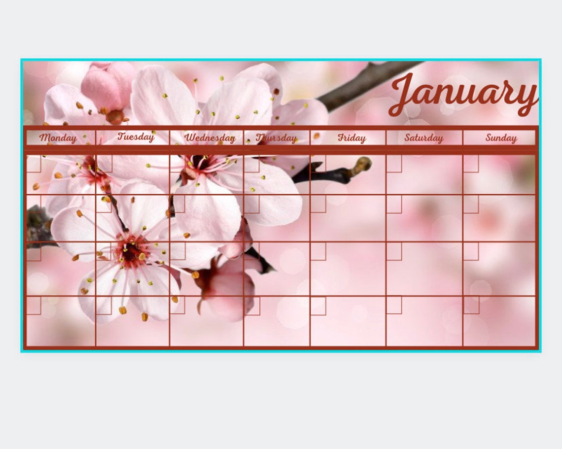 Cherry Blossom 2025 Calendar Delia Terrijo