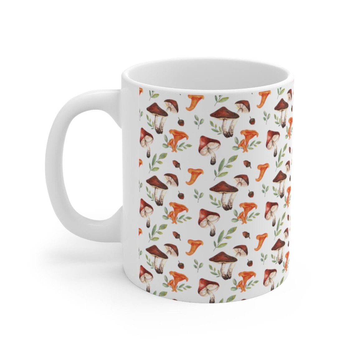 Mushroom Print Mug Ceramic Mug Mushroom Fungi Magic Etsy