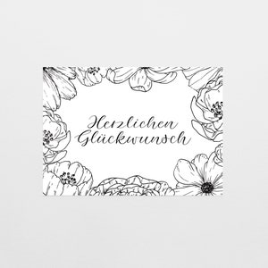 Carte Anniversaire Fleurs Joyeux Anniversaire Champetre Etsy Carte Anniversaire Fleurs Joyeux Anniversaire Champetre Etsy