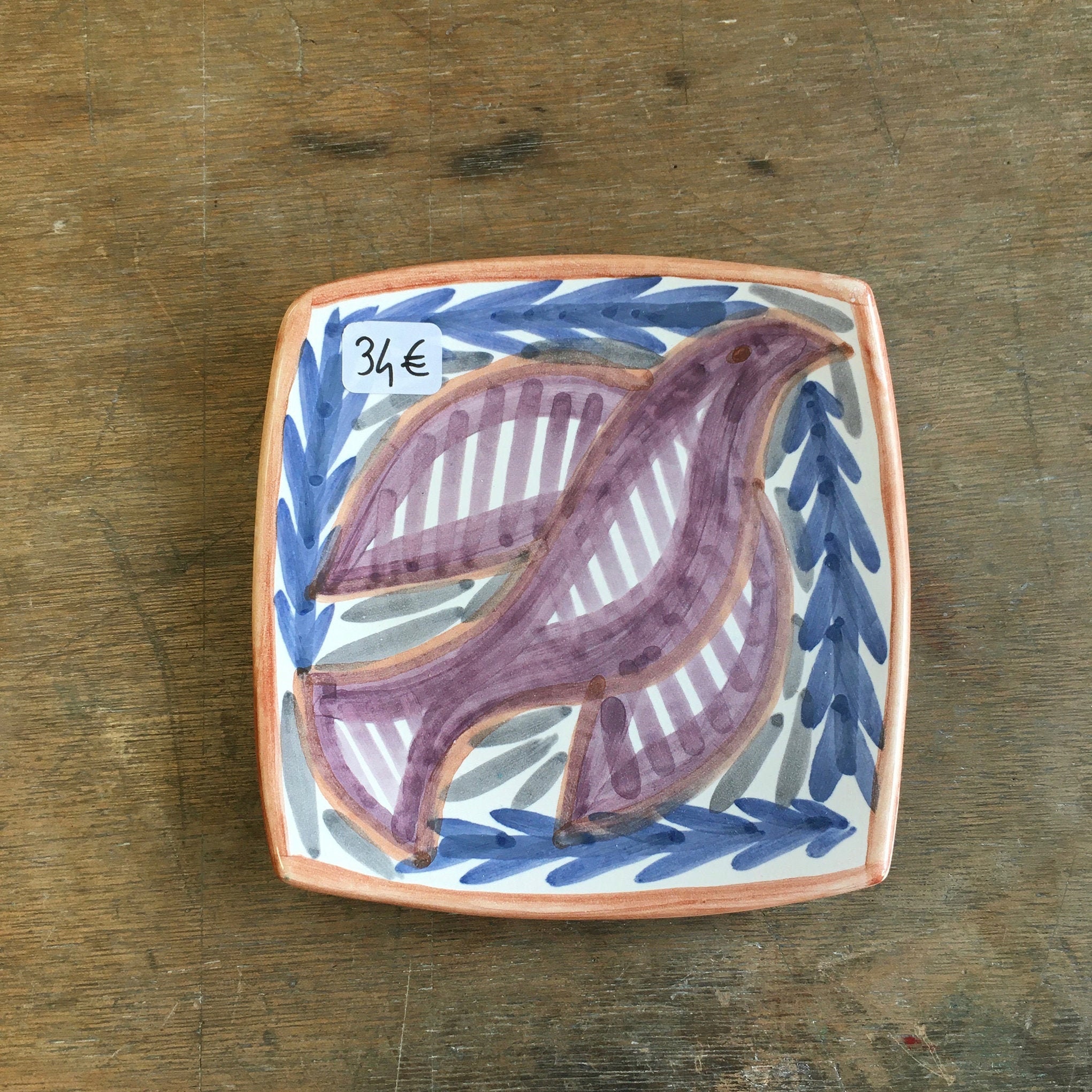 Assiette à Pain 14, 3 cm X cm, Décor Colombe