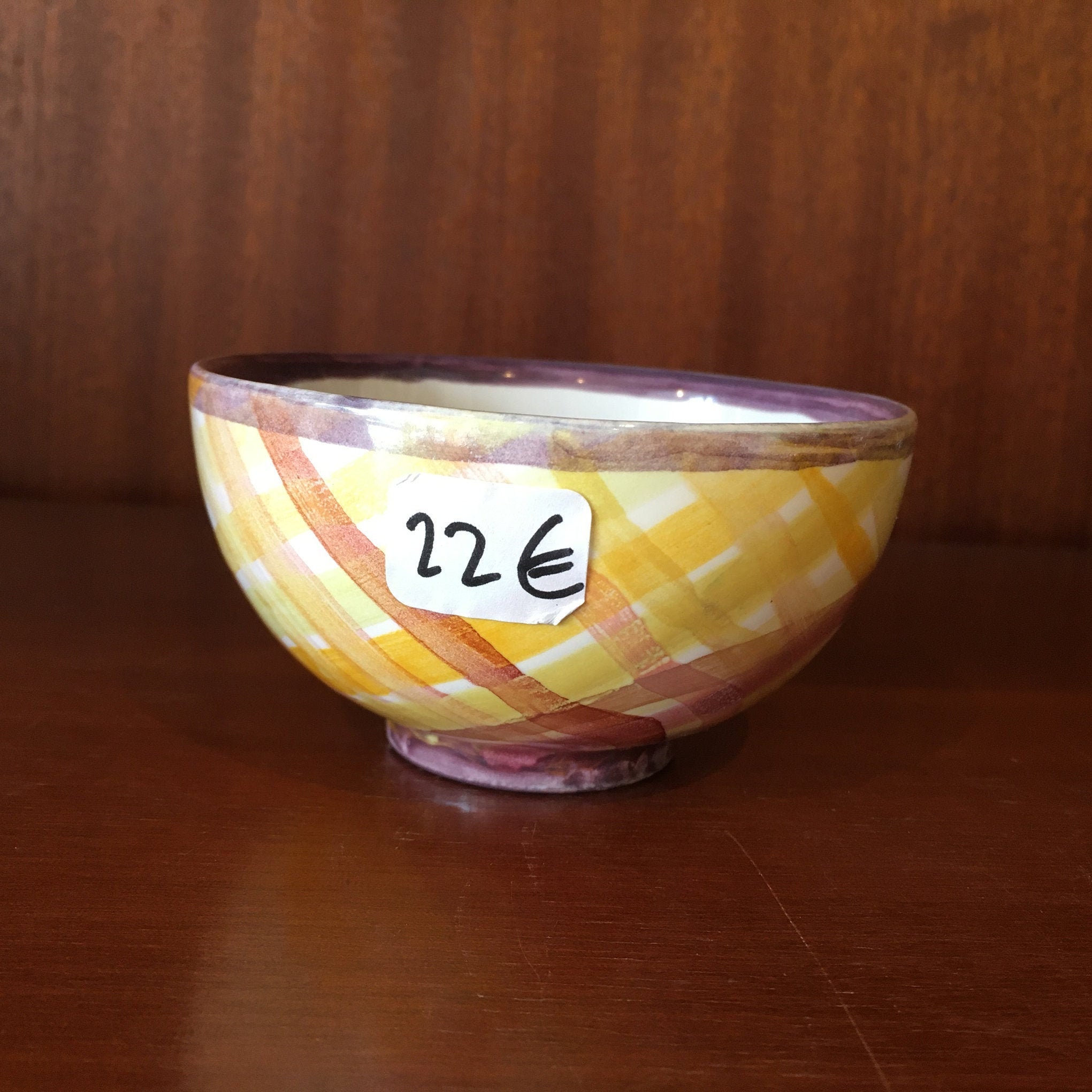 Coupelle à Sucre, 9, 8 cm de Diamètre, Hauteur 5, 3 cm. Décor Treillis.