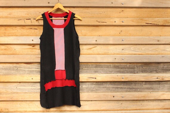 red woollen dress