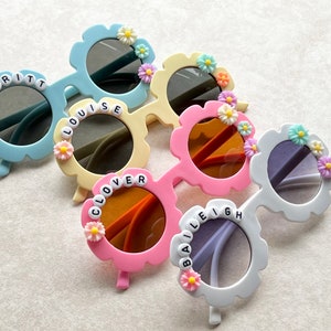 Personalized Flower Sunglasses: Toddler Girl Birthday Gift, Sunnies For Little Girls