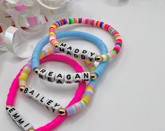 Kids Name Bracelets, Birthday Gift, Personalized Name Beaded Bracelet, Toddler Bracelet, Kids Jewelry, Friendship Bracelet