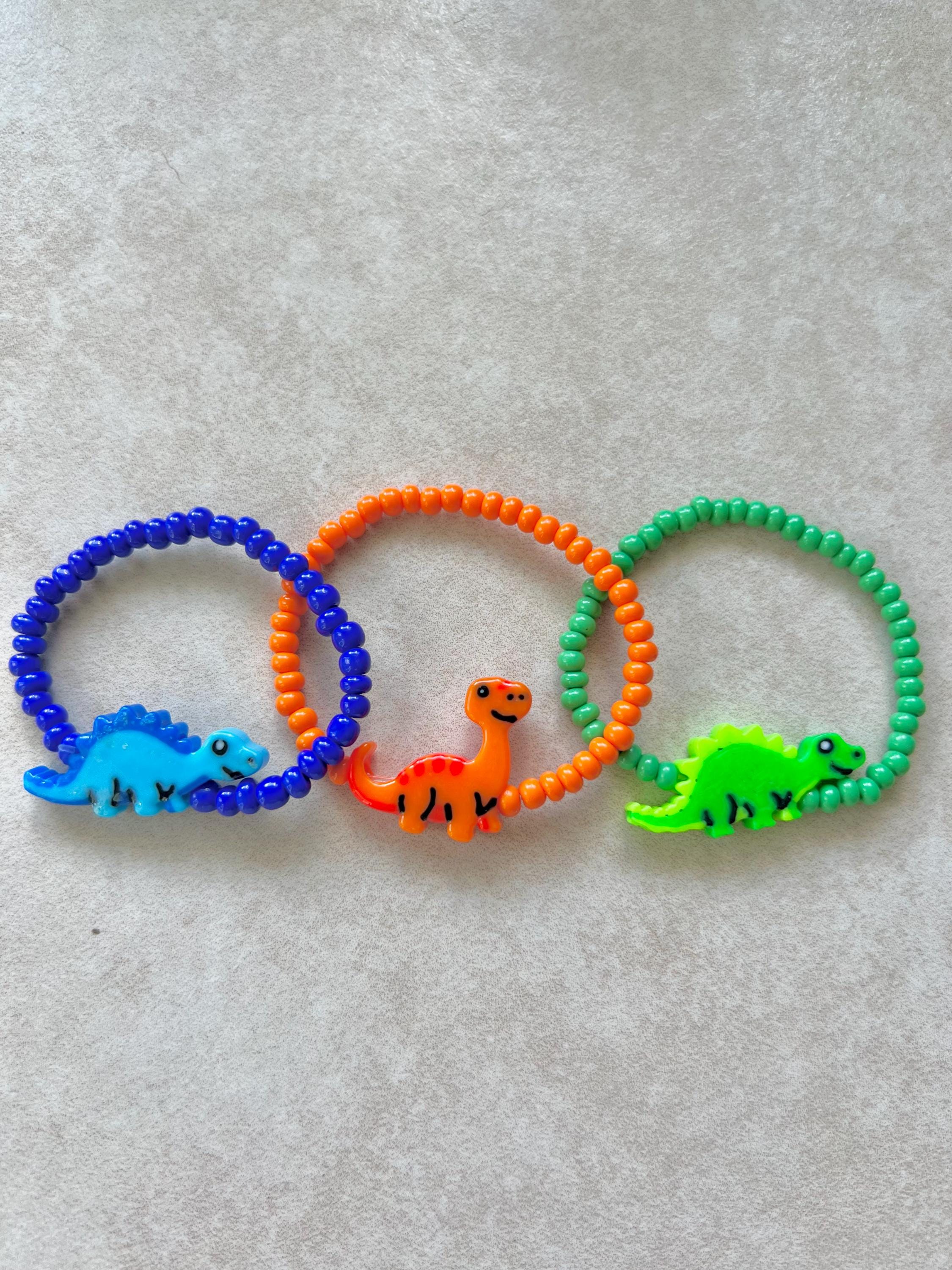 Bracelets Dinosaure Pour Garçons - Pack De 2 Bracelets Tressés Ajustables | Cadeau Anniversaire Enfant | Style Dino