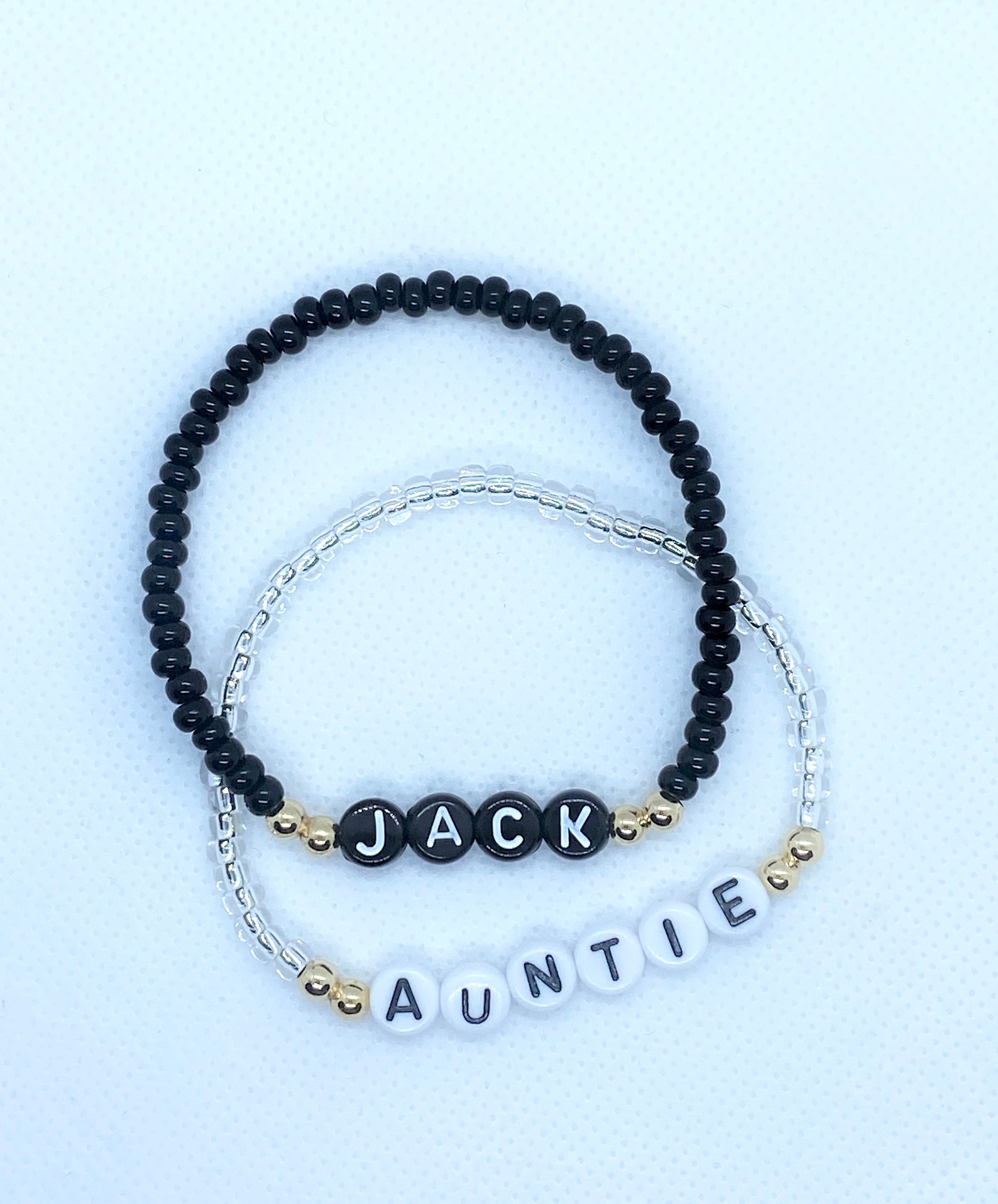 Personalized Beaded Name Bracelet Custom Beaded Word Etsy