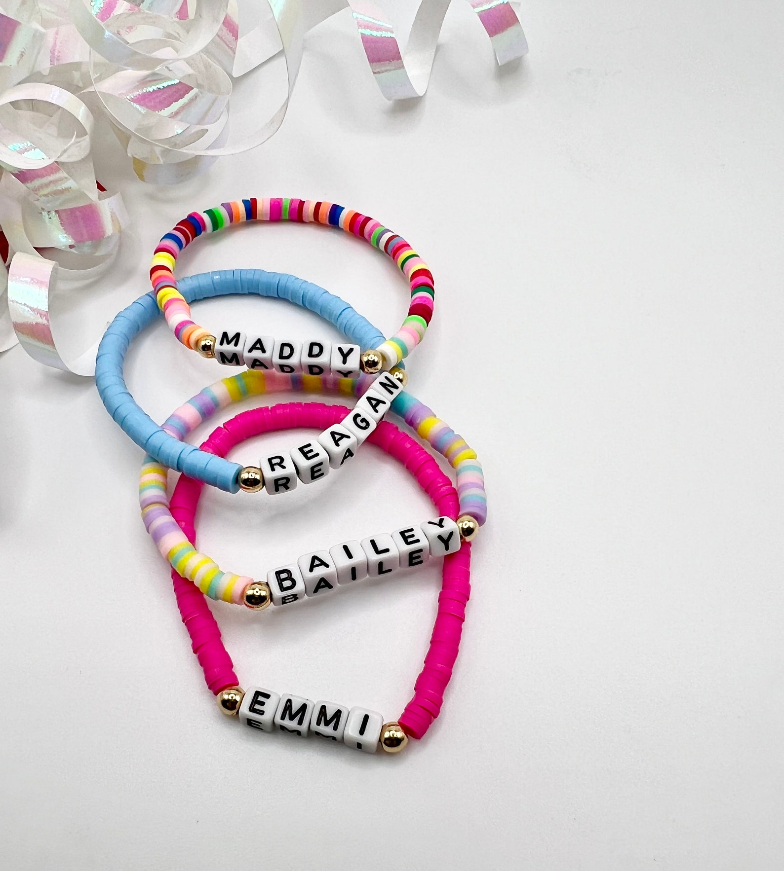 Kids Name Bracelets, Toddler Jewelry, Stocking Stuffer for Girls