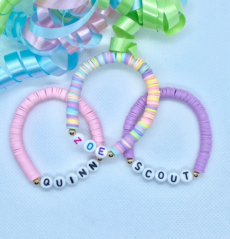 Kids Heishi Bracelet | Girls Name Bracelet | Toddler Jewelry | Kids Gift | Girls Personalized Custom Bracelet | Kids Beaded Bracelets 