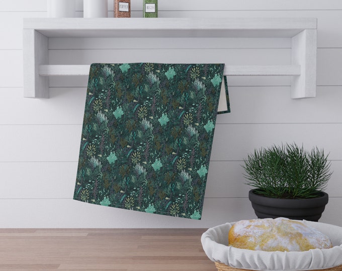 Coral Reef Patterned Kitchen Towel