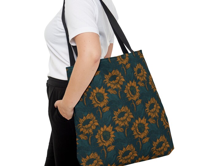 Sun Flower Patterned Tote Bag