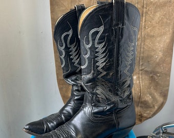 Nocona Cowboy Boots - Black - Size 9 M 10.5 W