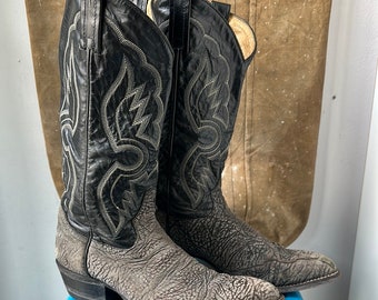 Tony Lama Cowboy Boots - Tall Black - Size 8.5 M 10 W