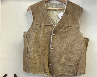 1970s Suede Shearling Vest