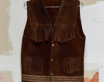 1970s/80s Suede Fringe Vest
