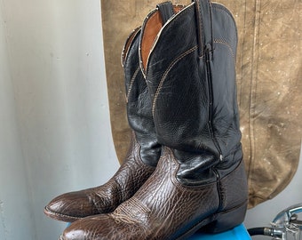 Wrangler Cowboy Boots - Brown/Black - Size 11.5 M