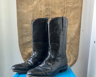 Tony Lama Roper Boots - Black - Size 6 W