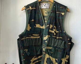 Gilet de chasse camouflage Duck Bay années 80