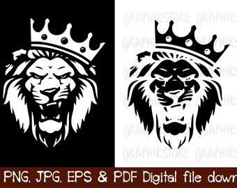 Free Free 290 Lion Head With Crown Svg SVG PNG EPS DXF File