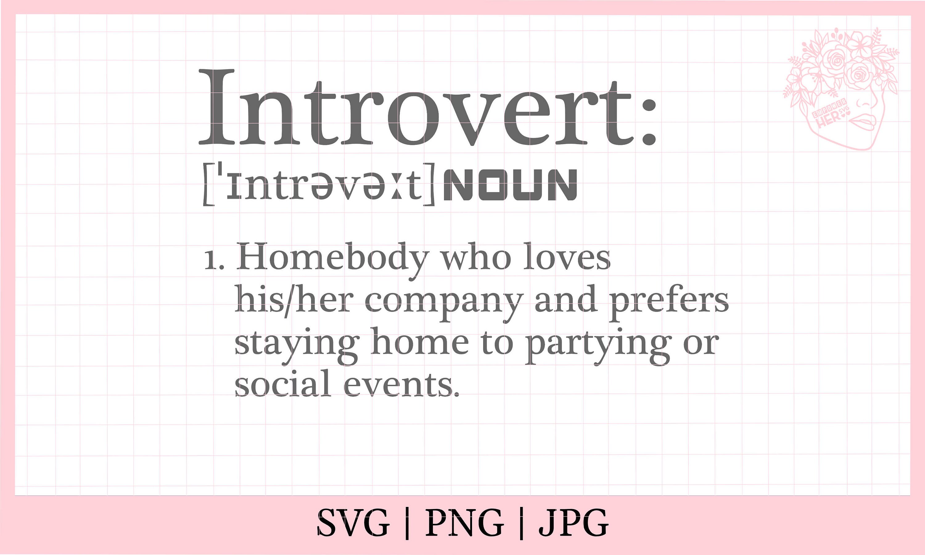 Introvert Svg Definition Svg Socially Awkward Svg Introvert - Etsy