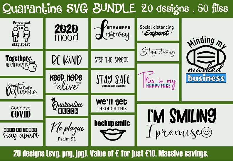 Download Quarantine SVG Bundle 20 designs Quarantine svg Quarantine ...